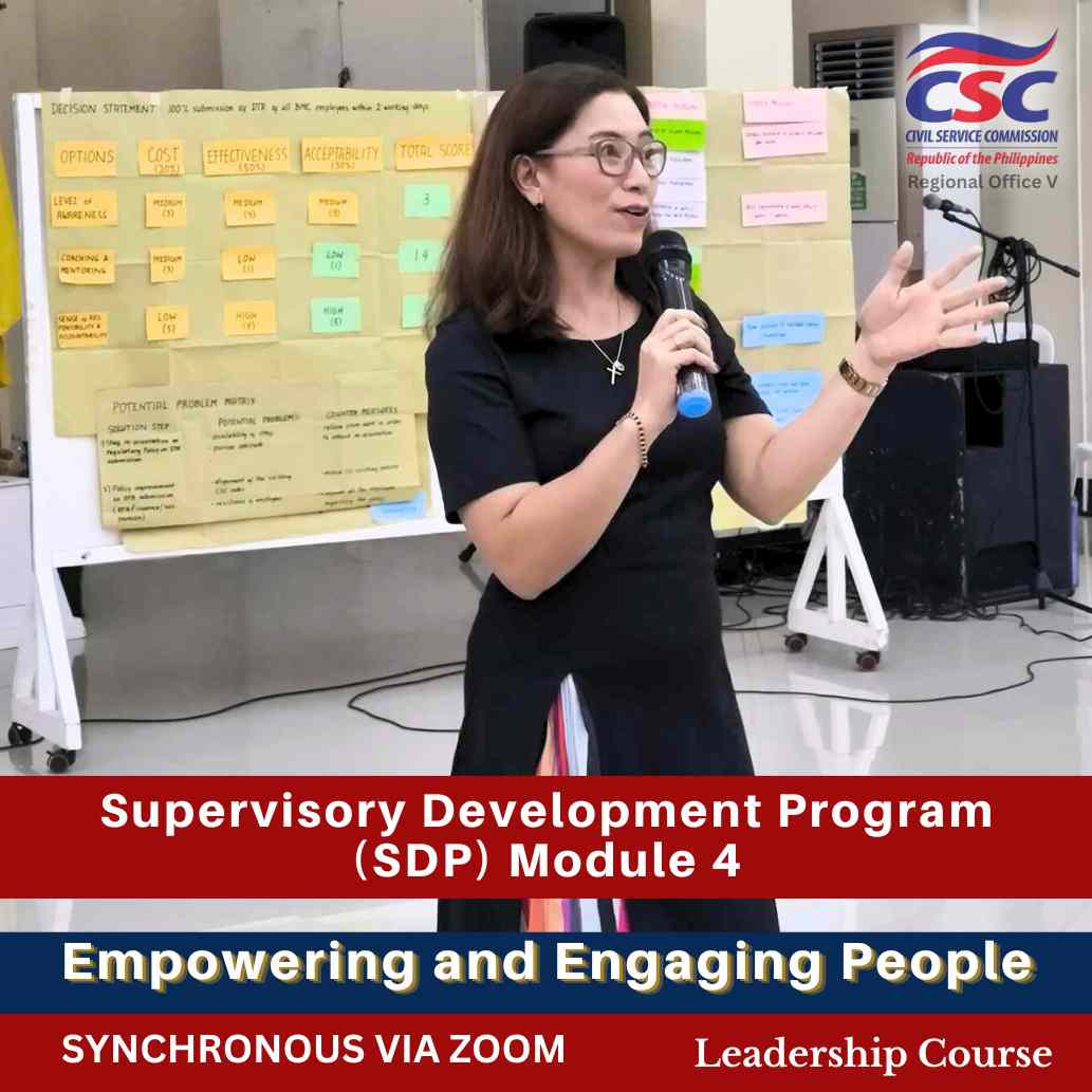 Supervisory Development Program Module 4: Empowering and Engaging People - Online