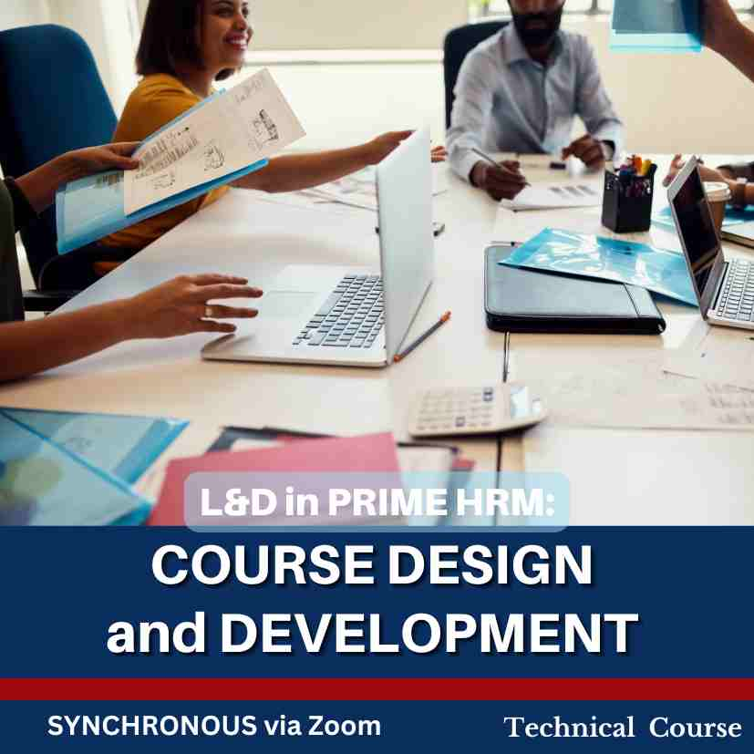 L&D in PRIME HRM: Course Design and Development  ONLINE